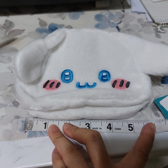 Soft Furry White Sanrio Cinnamoroll Pouch Mini Purse Bag Made In Japan - Picture 7 of 8